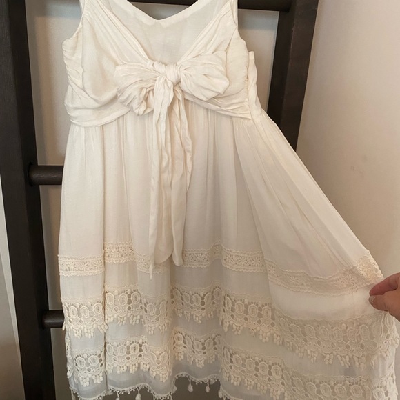 White boho bow dress - Picture 2 of 5